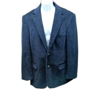 Meeting Street Navy Corduroy Sport Coat, Blazer Jacket Classic Men's 46 Chest...